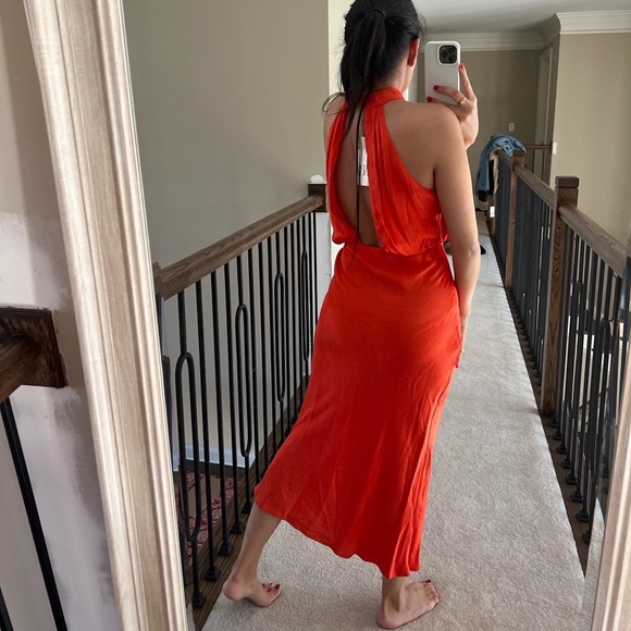 ZARA Satin Effect Halter Dress - Picture 11 of 11